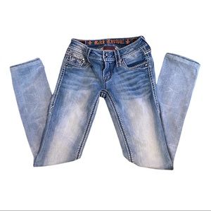 Rock Revival Skinny Jeans, Nadia Style, Light Wash, Size 24. Great Condition!